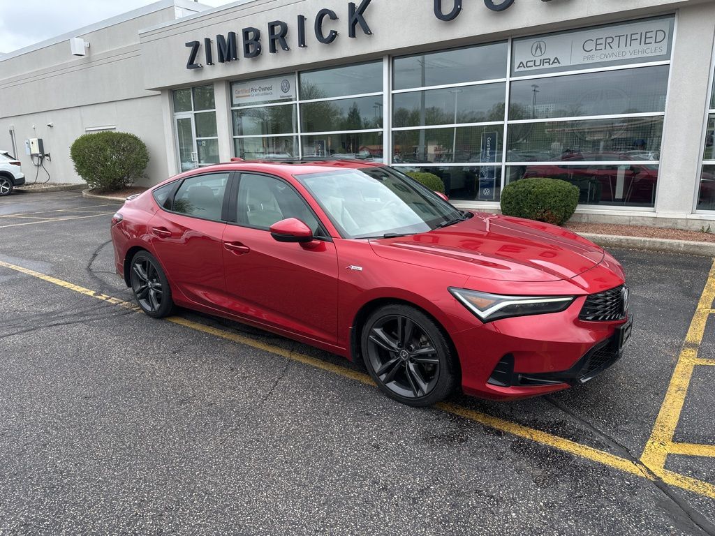 Performance Red Pearl 2023 Acura Integra FWD with Technology and A-SPEC Package Sedan Front-Wheel Drive Continuously Variable Transmission