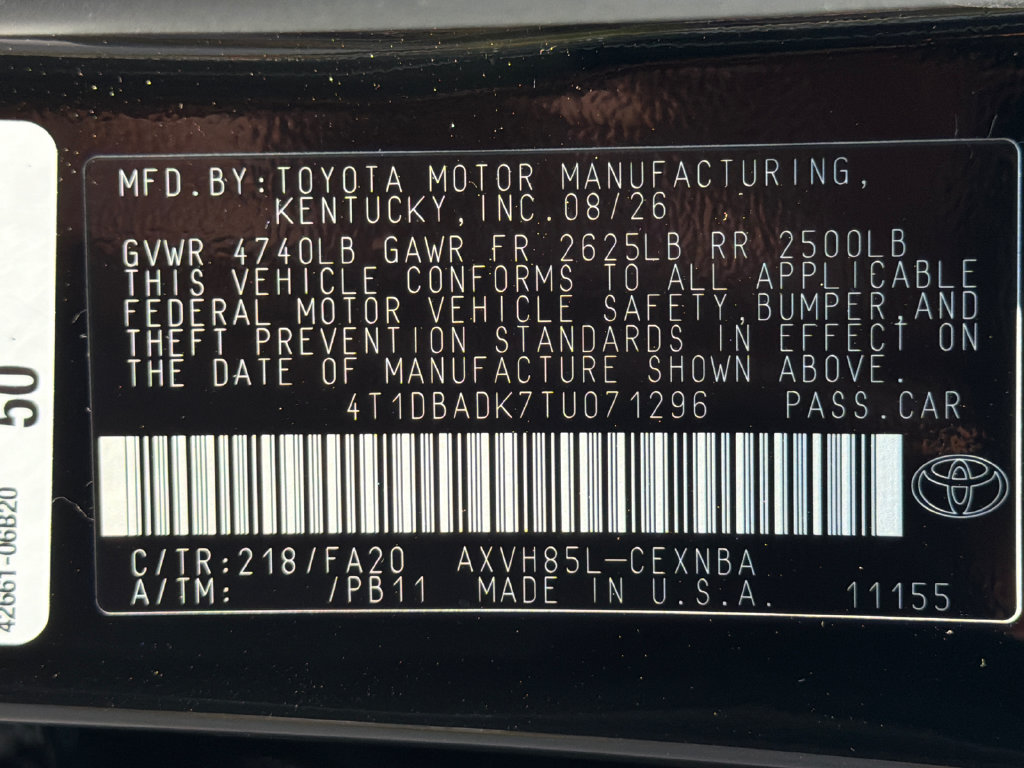 New 2026 Toyota Camry Sedan
