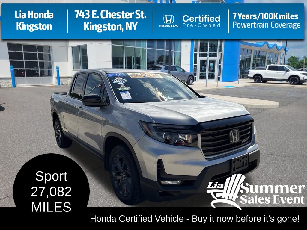 Lunar Silver Metallic 2023 Honda Ridgeline Pickup Truck All-Wheel Drive 9-Speed Automatic