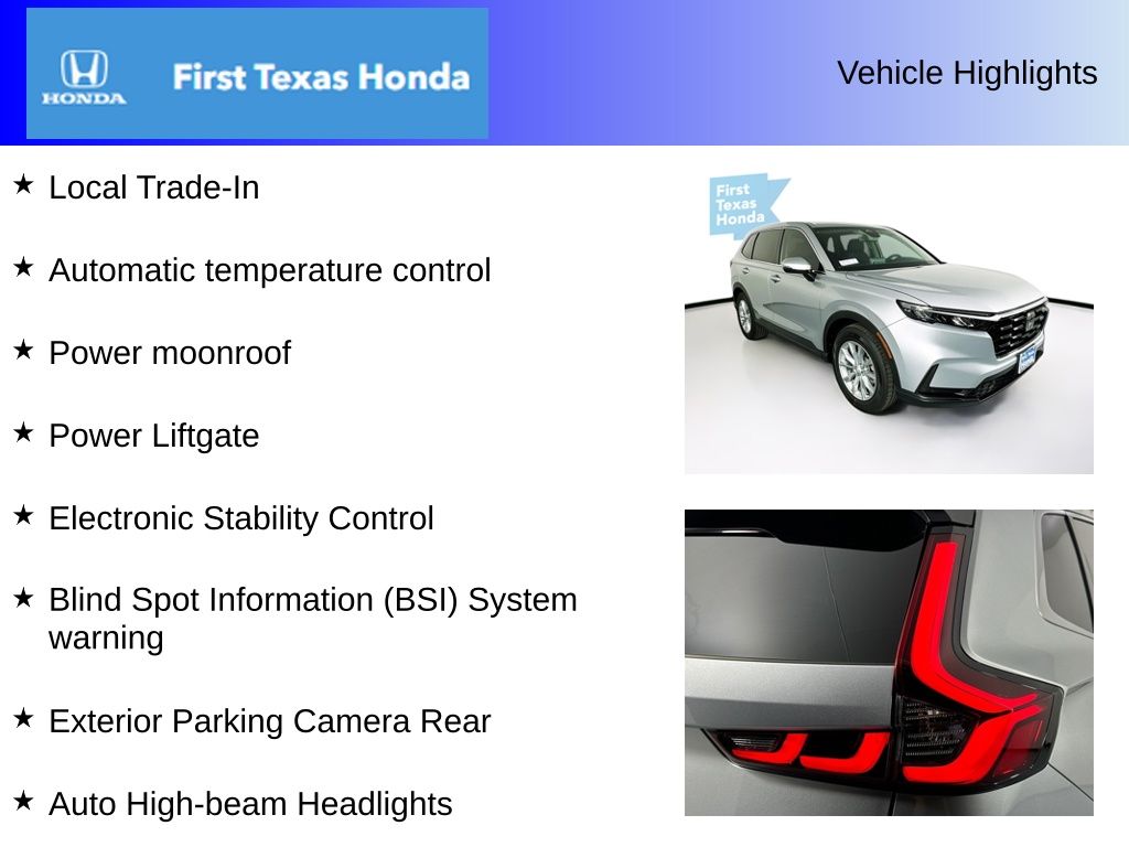 Used Car 2025 Honda Cr-v  Ex-l For Sale Under $35,000 In Austin, Texas