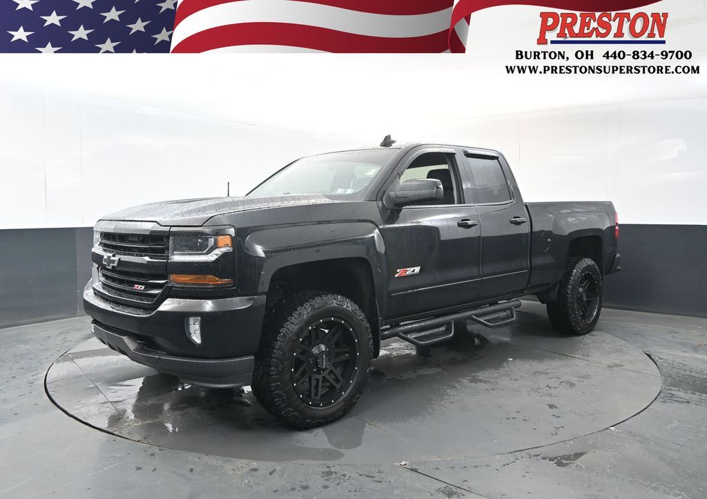 Black 2019 Chevrolet Silverado 1500 LT Double Cab 4WD Pickup Truck Four-Wheel Drive 6-Speed Automatic Overdrive