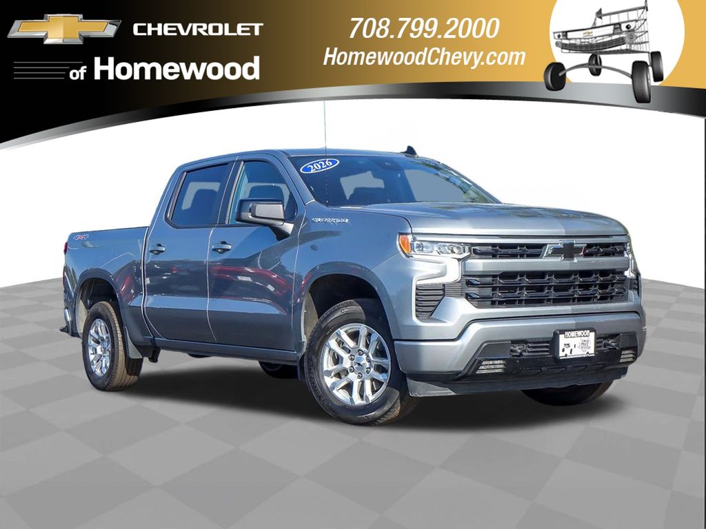 Sterling Gray Metallic 2026 Chevrolet Silverado 1500 Pickup Truck Four-Wheel Drive Automatic