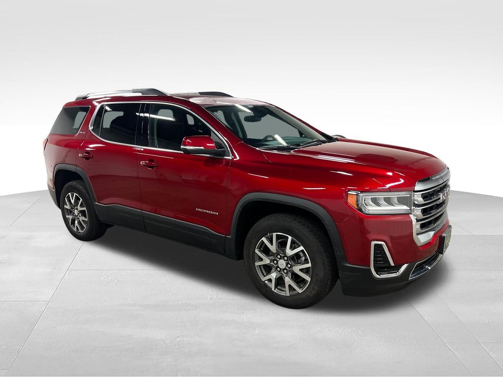 Volcanic Red Tintcoat 2023 GMC Acadia SUV / Crossover Four-Wheel Drive 9-Speed Automatic