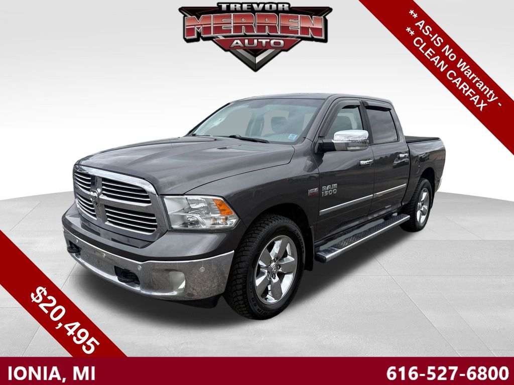 Gray 2017 RAM 1500 Big Horn Crew Cab 4WD Pickup Truck Four-Wheel Drive 8-Speed Automatic