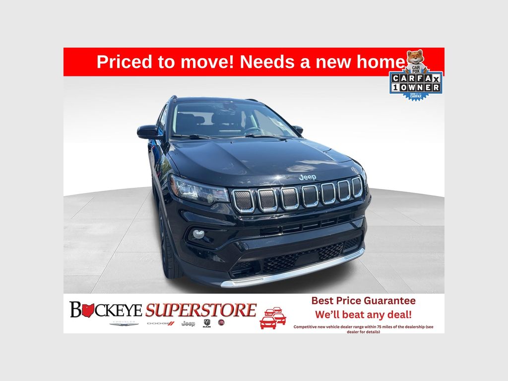Diamond Black 2022 Jeep Compass SUV / Crossover Four-Wheel Drive 9-Speed Automatic