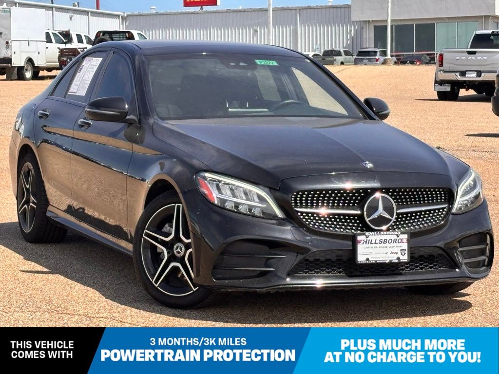 Black Metallic 2021 Mercedes-Benz C-Class Sedan All-Wheel Drive 9-Speed Automatic