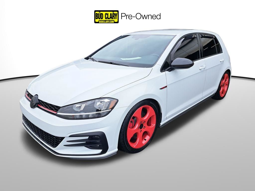 Pure White 2020 Volkswagen Golf GTI 2.0T S 4-Door FWD Hatchback Front-Wheel Drive 7-Speed Dual Clutch