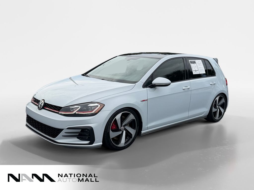 Silver 2020 Volkswagen Golf GTI Hatchback Front-Wheel Drive 7-Speed Dual Clutch
