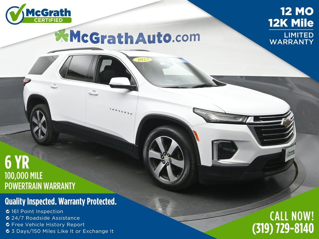 Summit White 2023 Chevrolet Traverse SUV / Crossover Four-Wheel Drive 9-Speed Automatic