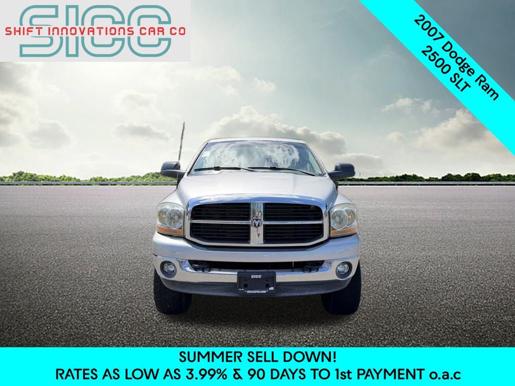 Bright Silver Metallic 2007 Dodge RAM 2500 Pickup Truck Four-Wheel Drive 4-Speed Automatic