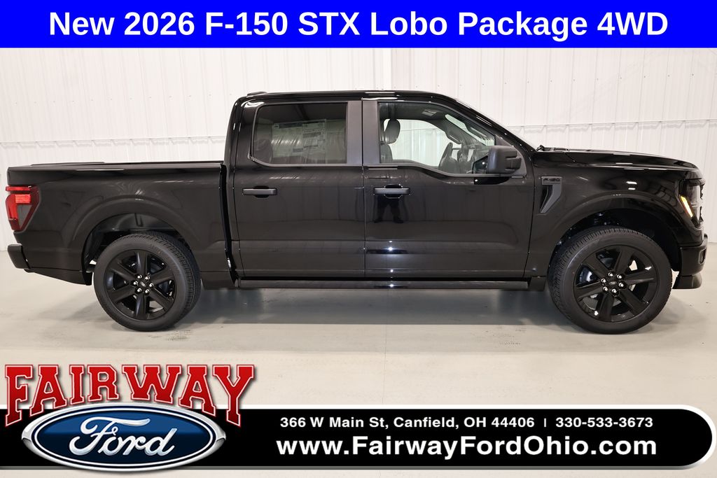 Agate Black Metallic 2026 Ford F-150 Pickup Truck Four-Wheel Drive Automatic