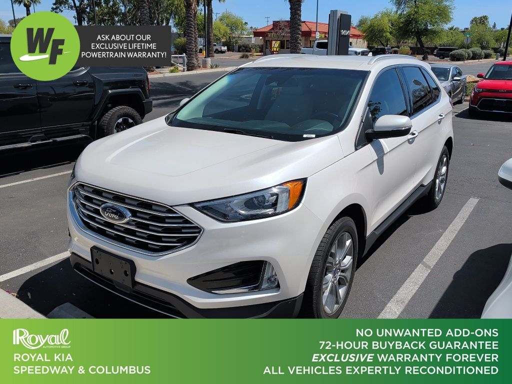 White Platinum 2019 Ford Edge Titanium FWD SUV / Crossover Front-Wheel Drive 8-Speed Automatic