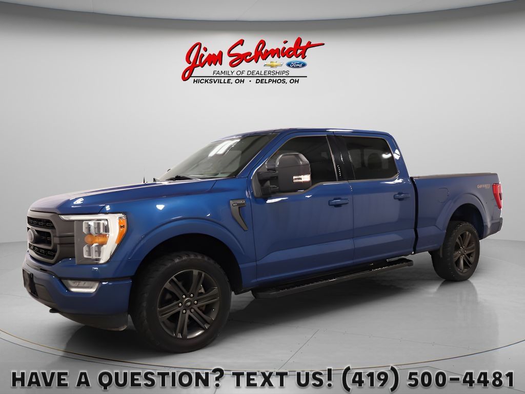 Atlas Blue Metallic 2022 Ford F-150 Pickup Truck Four-Wheel Drive Automatic