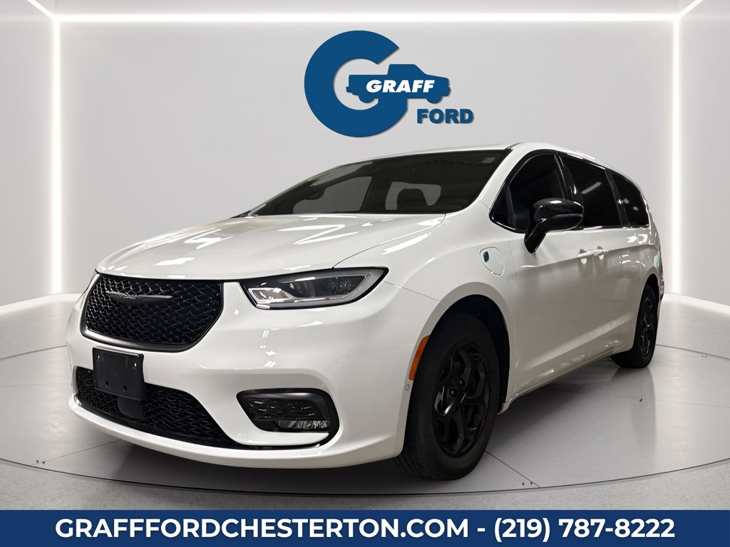 Bright White Clearcoat 2024 Chrysler Pacifica Hybrid Minivan Front-Wheel Drive Continuously Variable Transmission