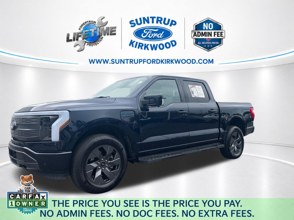 Antimatter Blue Metallic 2025 Ford F-150 Lightning Pickup Truck All-Wheel Drive Automatic