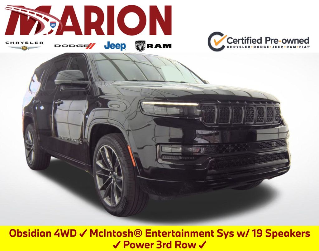 Diamond Black Crystal Pearlcoat 2024 Jeep Grand Wagoneer Obsidian 4WD SUV / Crossover Four-Wheel Drive 8-Speed Automatic