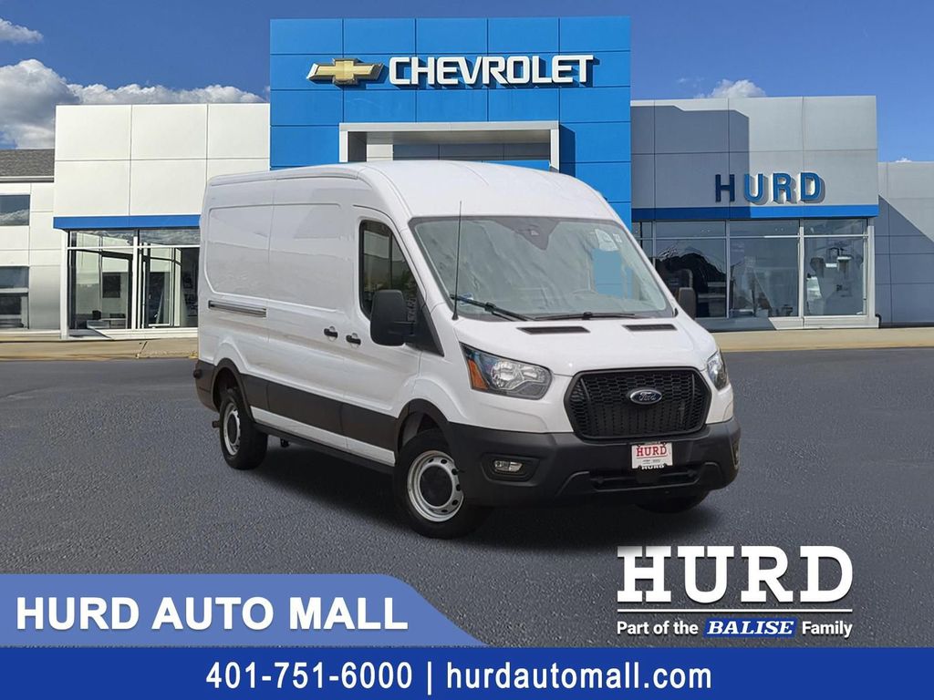 Oxford White 2023 Ford Transit Cargo 250 Medium Roof LB RWD Van Rear-Wheel Drive