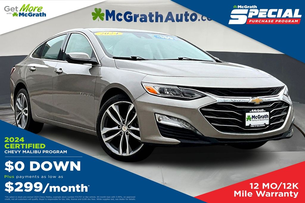 Mineral Gray Metallic 2024 Chevrolet Malibu LT with 2LT FWD Sedan Front-Wheel Drive Continuously Variable Transmission