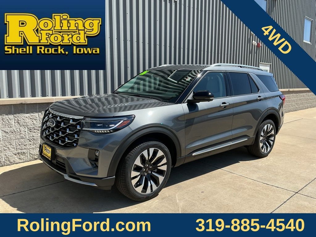 Carbonized Gray Metallic 2026 Ford Explorer Platinum AWD SUV / Crossover All-Wheel Drive Automatic