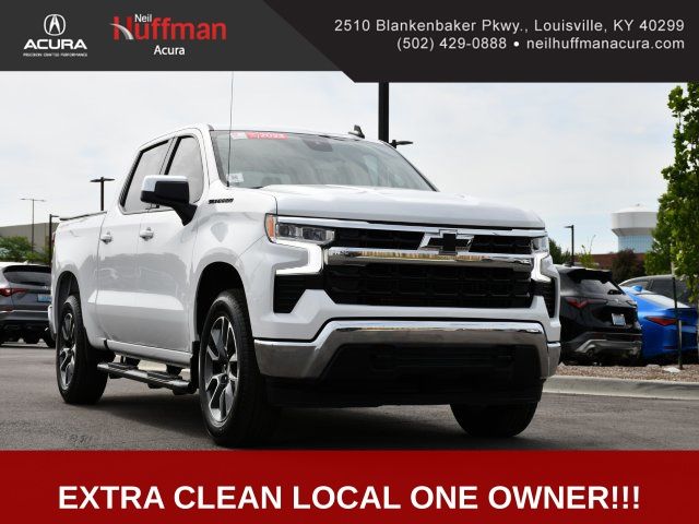 Summit White 2023 Chevrolet Silverado 1500 LT Crew Cab 4WD Pickup Truck Four-Wheel Drive 8-Speed Automatic