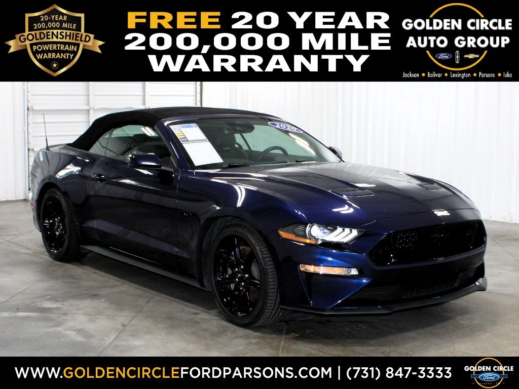 Kona Blue Metallic 2020 Ford Mustang Convertible Rear-Wheel Drive 6-Speed Manual