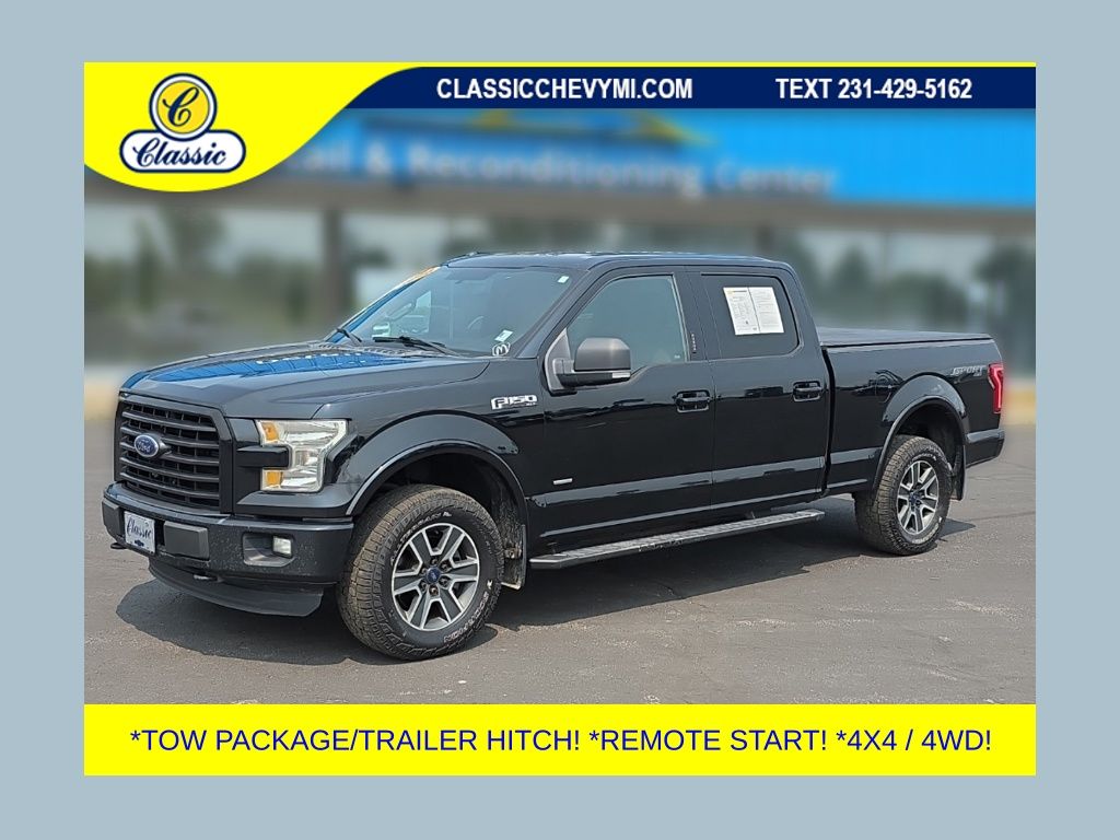 Black 2016 Ford F-150 Pickup Truck Four-Wheel Drive 6-Speed Automatic