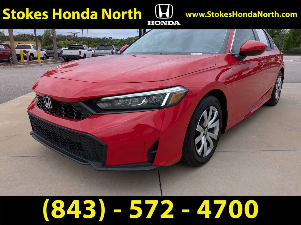 2025 Honda Civic LX Red at Stokes Honda North