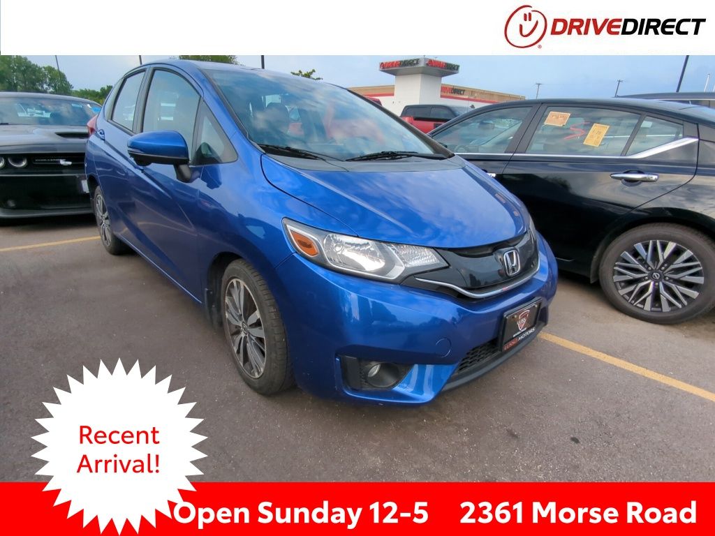 Aegean Blue Metallic 2015 Honda Fit Hatchback Front-Wheel Drive Continuously Variable Transmission