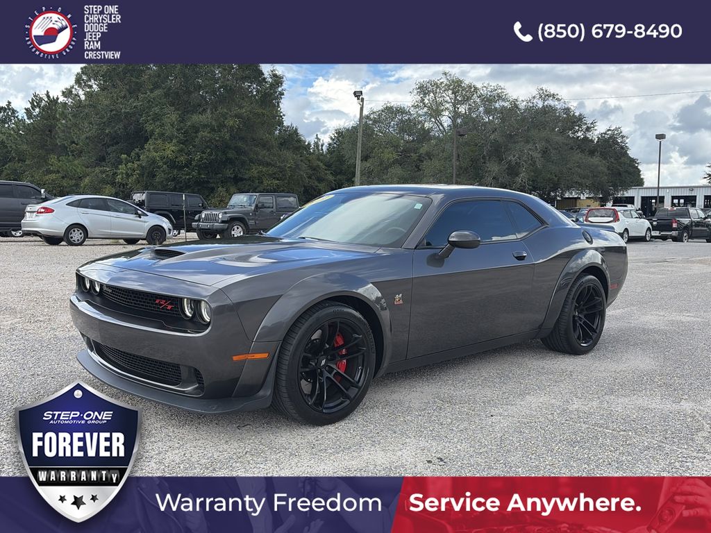 Gray (Granite Crystal Metallic Clearcoat) 2022 Dodge Challenger Coupe Rear-Wheel Drive 6-Speed Manual