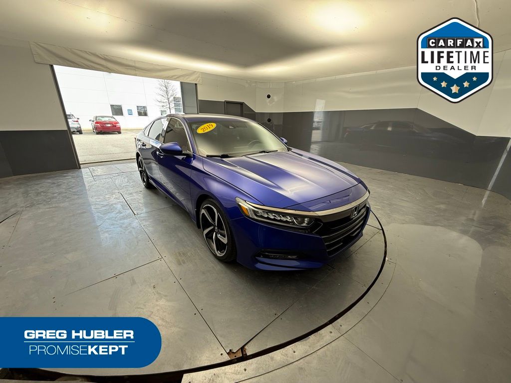 Blue 2019 Honda Accord 1.5T Sport FWD Sedan Front-Wheel Drive Continuously Variable Transmission