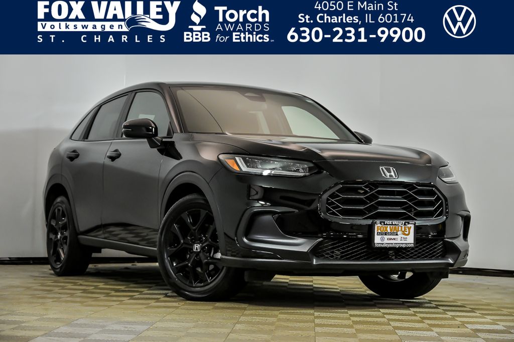 Crystal Black Pearl 2024 Honda HR-V Sport AWD SUV / Crossover All-Wheel Drive Continuously Variable Transmission