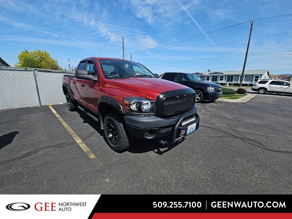 Red 2008 Dodge RAM 1500 ST Quad Cab 4WD Pickup Truck Four-Wheel Drive 5-Speed Automatic