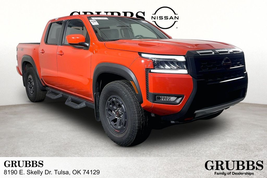 Afterburn Orange 2025 Nissan Frontier Pickup Truck Four-Wheel Drive 9-Speed Automatic Overdrive