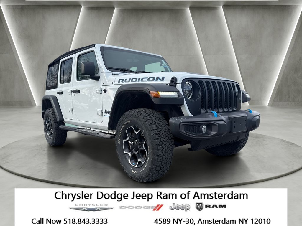 Bright White Clearcoat 2023 Jeep Wrangler 4xe SUV / Crossover Four-Wheel Drive 8-Speed Automatic