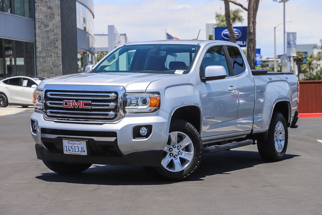 Quicksilver Metallic 2017 GMC Canyon SLE Ext. Cab LB 4WD Pickup Truck Four-Wheel Drive 8-Speed Automatic