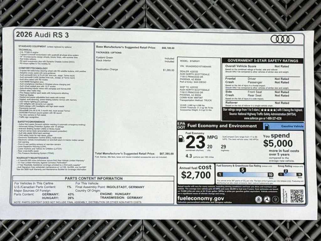 Thumbnail: 2026 Audi RS 3 - 9