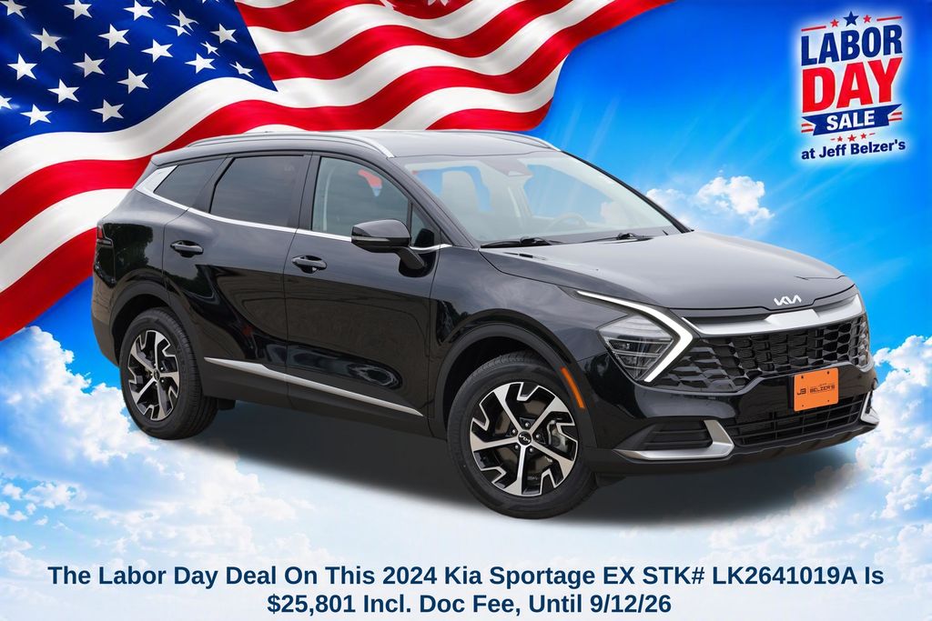 Ebony Black 2024 Kia Sportage SUV / Crossover All-Wheel Drive 8-Speed Automatic