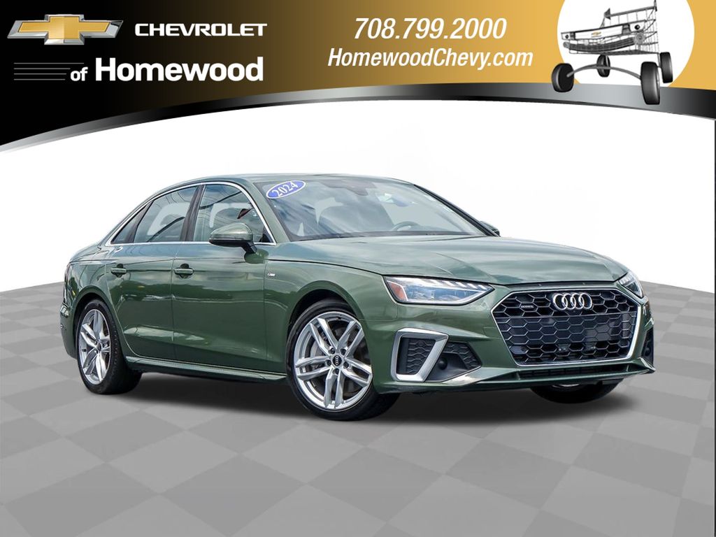 Green 2024 Audi A4 Sedan All-Wheel Drive 7-Speed Automatic
