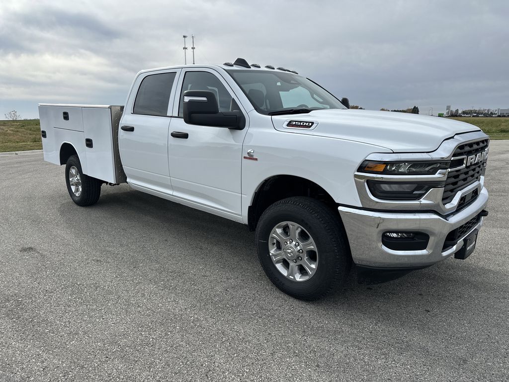 Bright White Clearcoat 2026 RAM 3500 Chassis Tradesman Crew Cab LB 4WD Pickup Truck Four-Wheel Drive 8-Speed Automatic