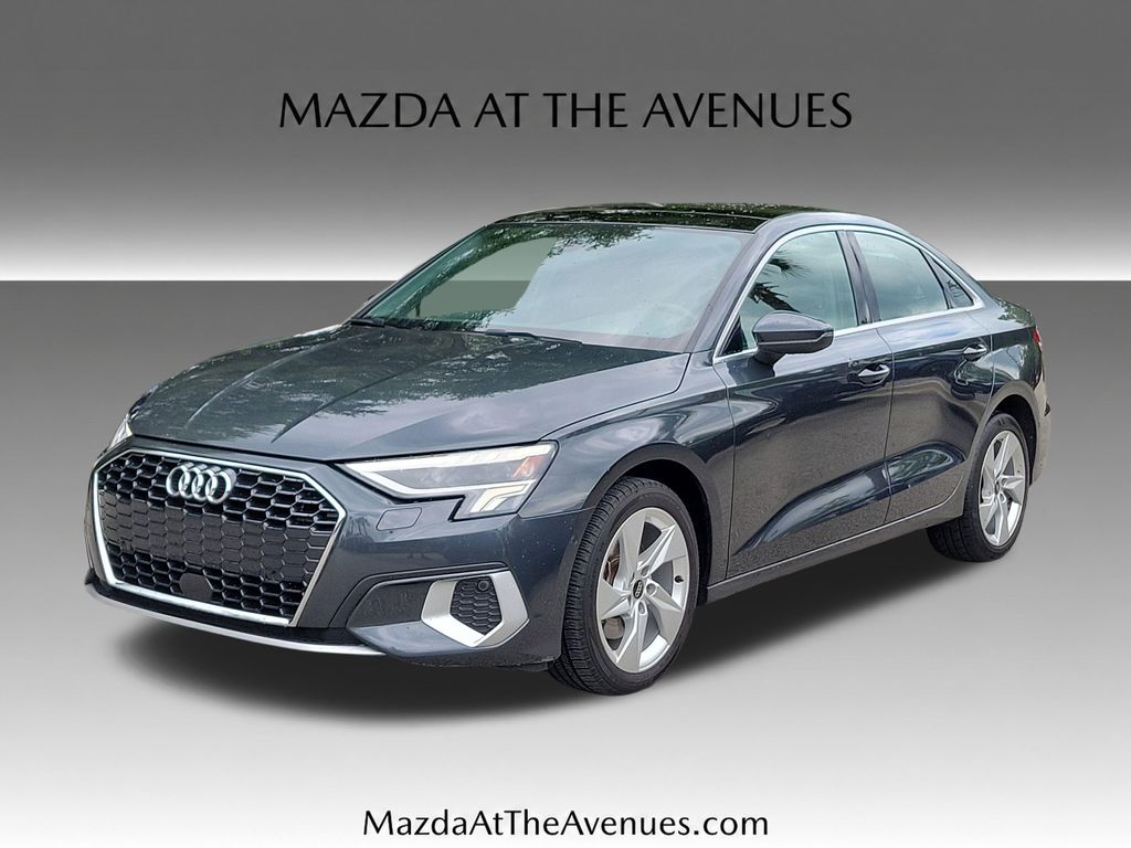 Manhattan Gray Metallic 2024 Audi A3 Sedan Front-Wheel Drive 7-Speed Automatic