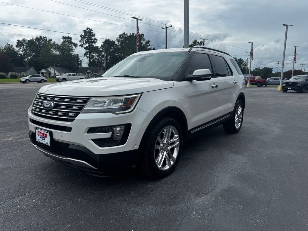 White Platinum Clearcoat Metallic 2016 Ford Explorer SUV / Crossover All-Wheel Drive 6-Speed Automatic