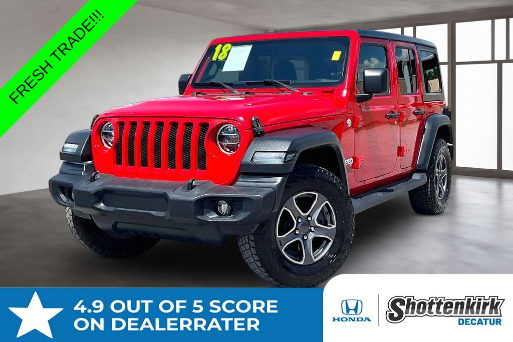 Firecracker Red Clearcoat 2018 Jeep Wrangler Unlimited Sport S 4WD SUV / Crossover Four-Wheel Drive 8-Speed Automatic