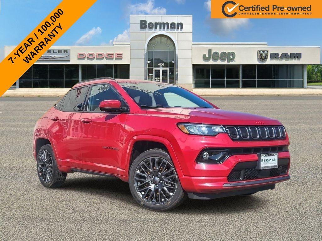 Redline Pearlcoat 2022 Jeep Compass SUV / Crossover Four-Wheel Drive 9-Speed Automatic