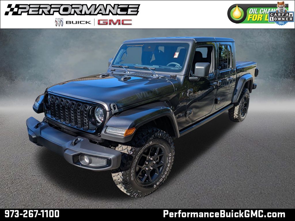 Gray (Granite Crystal Metallic Clearcoat) 2024 Jeep Gladiator Pickup Truck Four-Wheel Drive 8-Speed Automatic