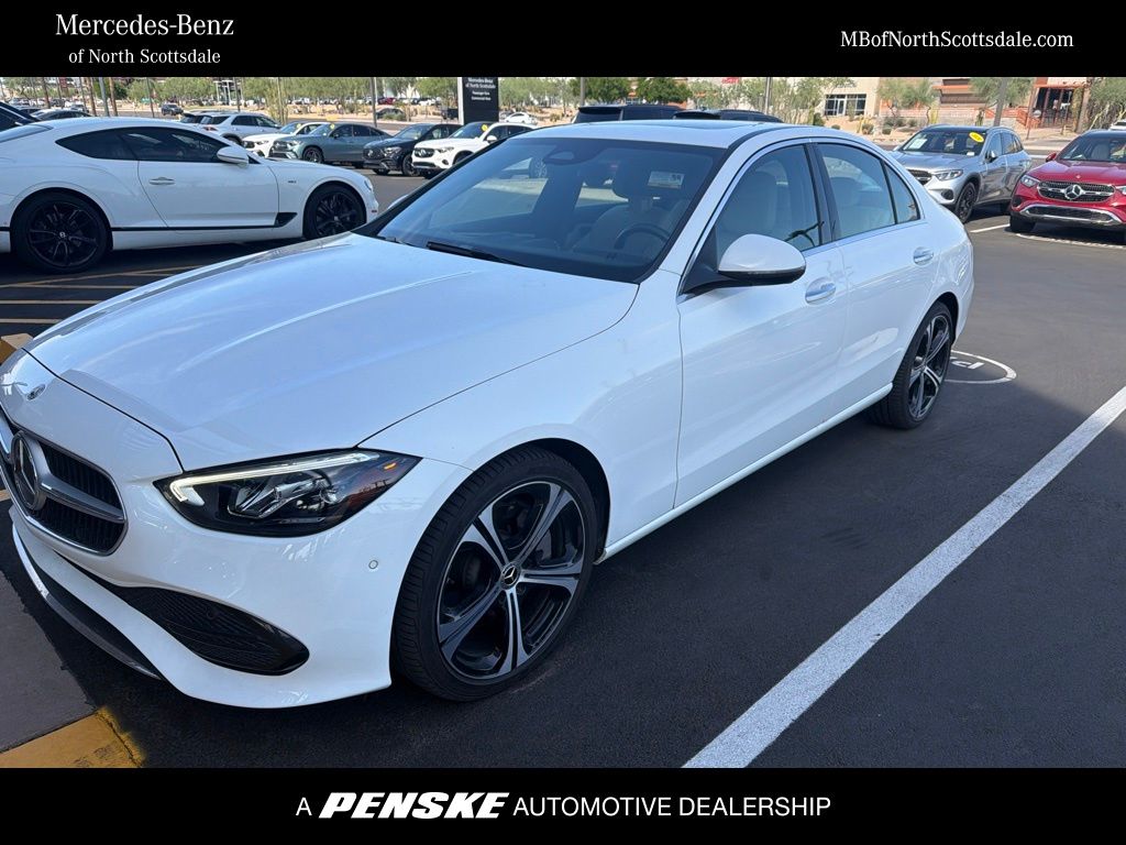 White 2024 Mercedes-Benz C-Class Sedan Rear-Wheel Drive 9-Speed Automatic