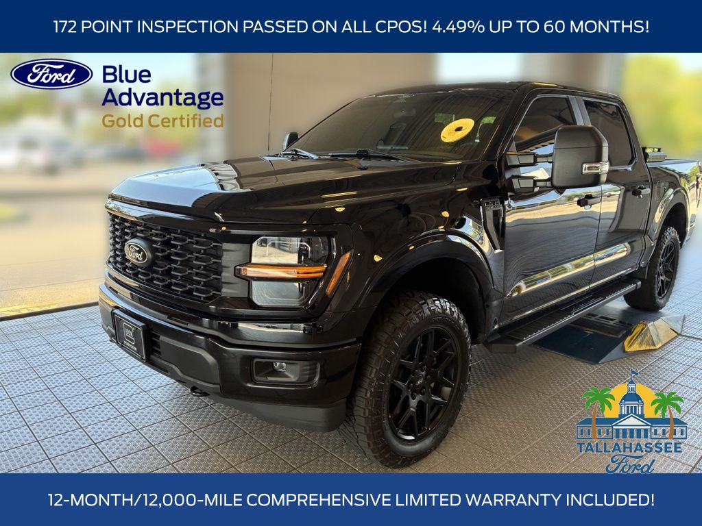 Agate Black Metallic 2025 Ford F-150 STX SuperCrew 4WD Pickup Truck Four-Wheel Drive Automatic