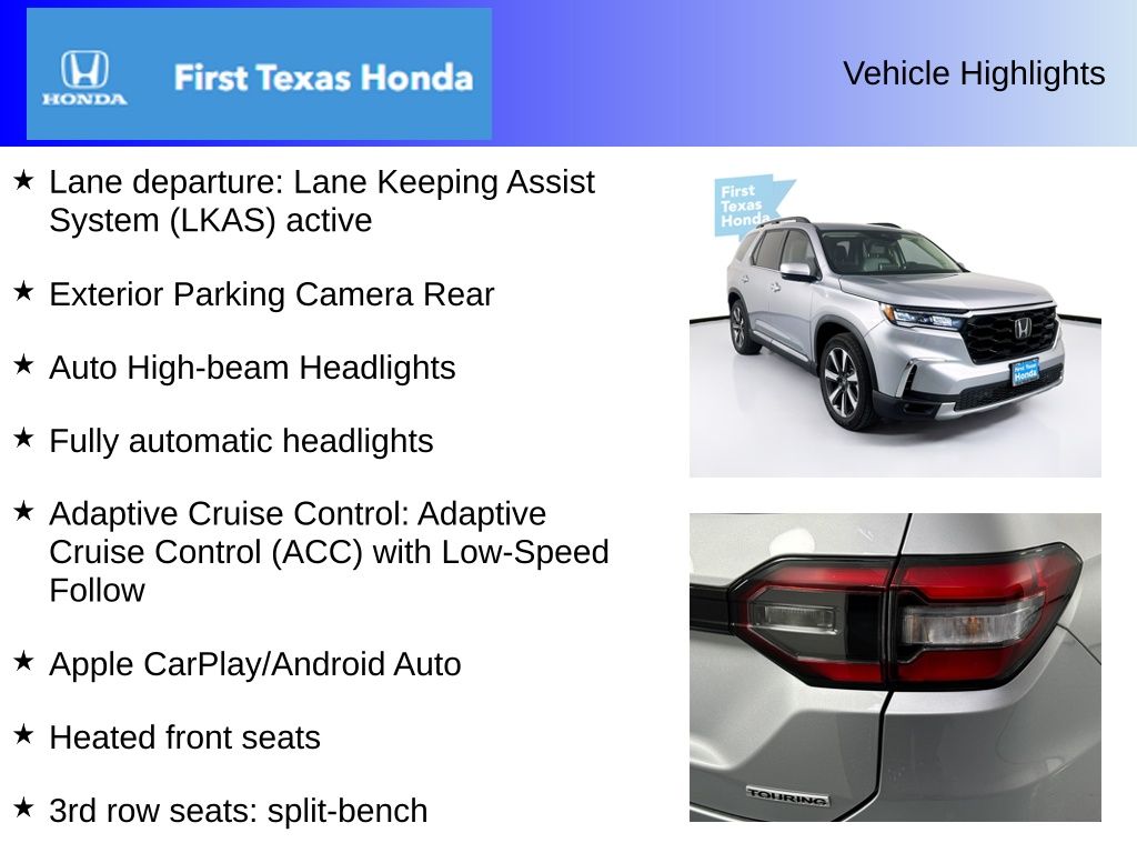 Used Car 2025 Honda Pilot  Touring For Sale Under $50,000 In Austin, Texas