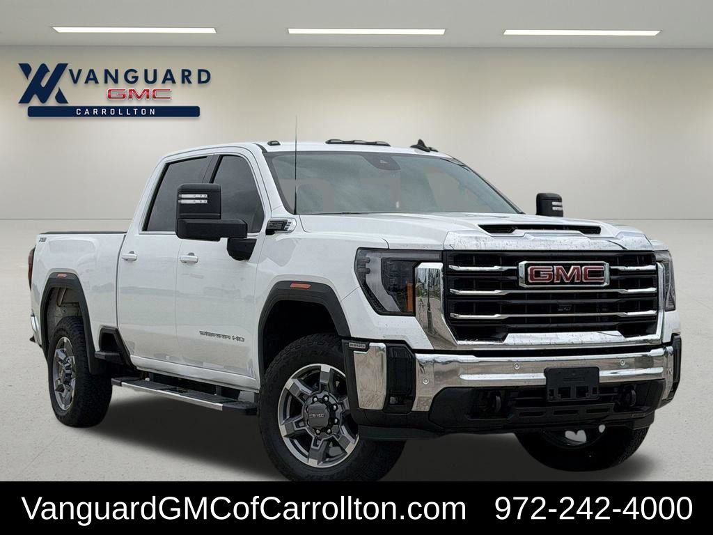 Summit White 2025 GMC Sierra 2500HD Pickup Truck Four-Wheel Drive Automatic