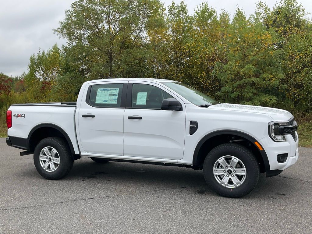 Oxford White 2025 Ford Ranger XL SuperCrew 4WD Pickup Truck Four-Wheel Drive Automatic