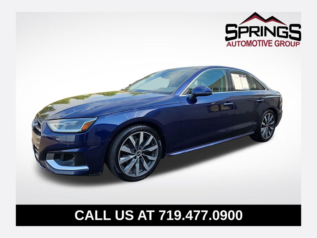Blue Metallic 2021 Audi A4 Sedan All-Wheel Drive 7-Speed Automatic